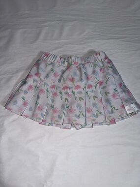 Cecil and Lou Pleated Floral Skort - Pastel Pink & Blue